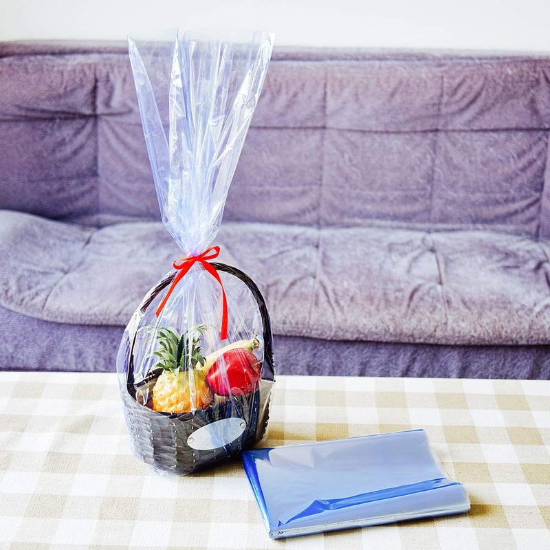 LazyMe Shrink Wrap Bags, Clear Shrink Bags Cellophane Wrap for Gift and Christmas Baskets, 18x24 Inch (10 pcs) - Image 5